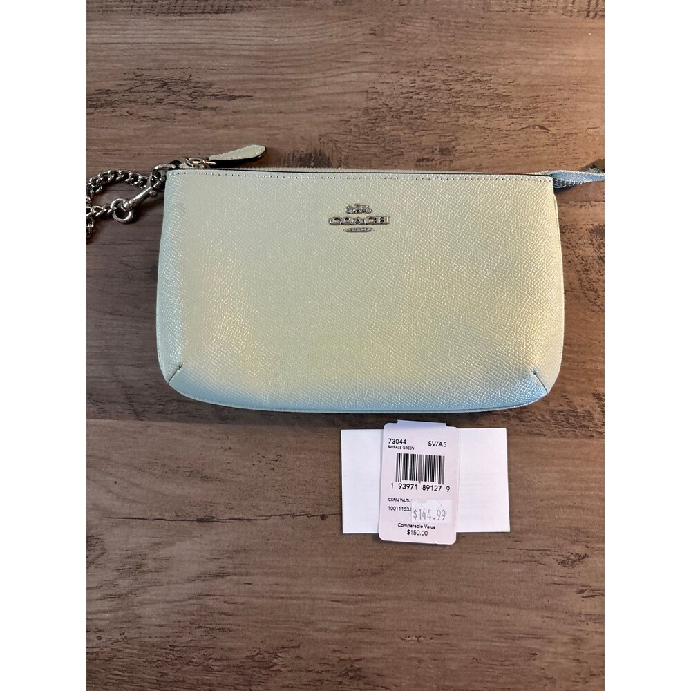 COACH Cosmetic Bag Wristlet Pale Green